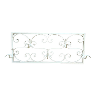 Coat rack in white lacquered iron