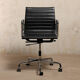 Charles & Ray Eames EA117 Office Chair in Black Leather and Chrome, Vitra