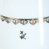 Coffee service in white and gold porcelain Limoges France