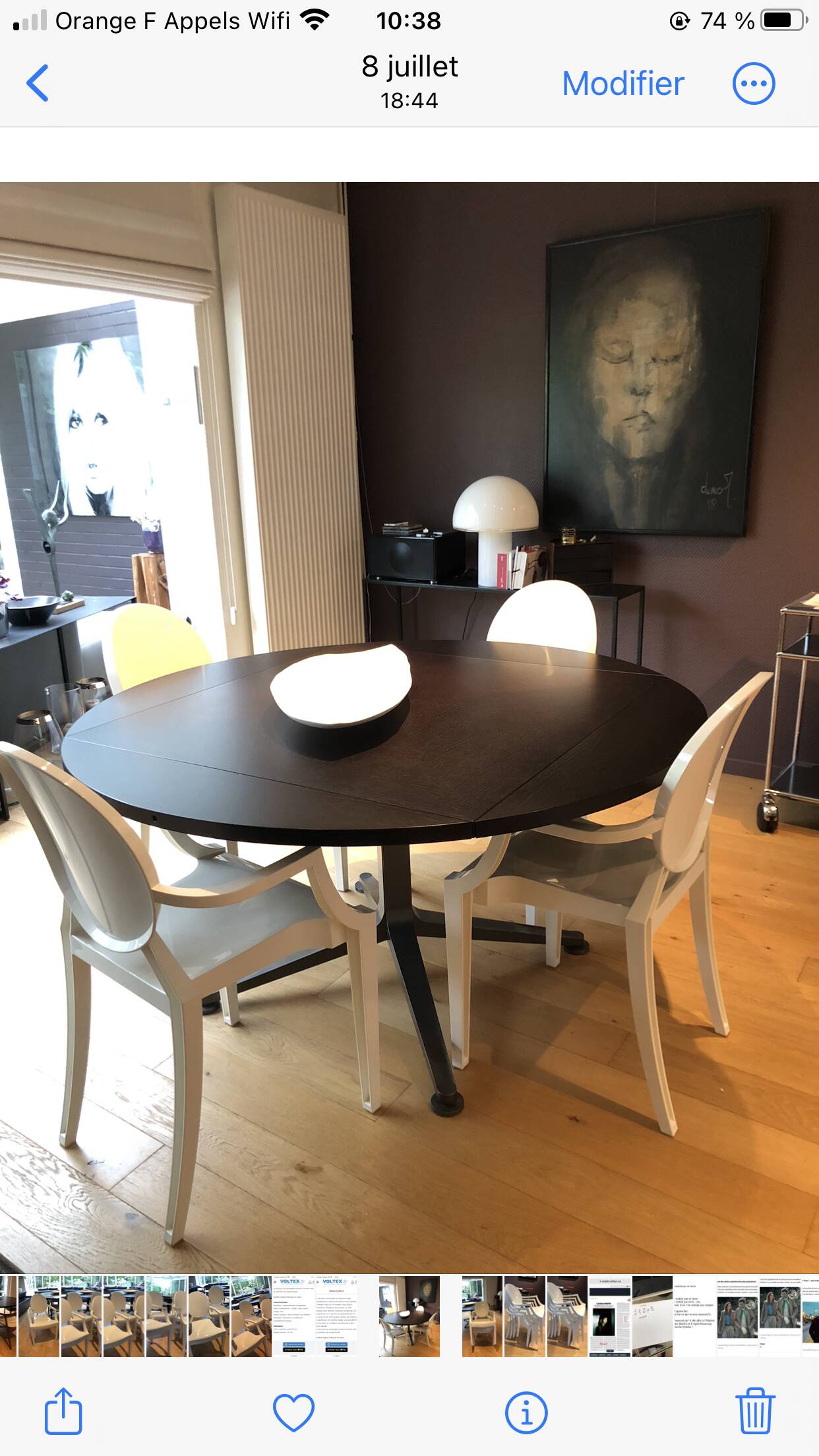 4 Kartell Louis Ghost chairs