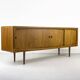 Vintage Teak Sideboard with Drawers and Sliding Doors, 1960s
