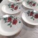 9 hollow plates Luxeuil HBCM flowers and foliage