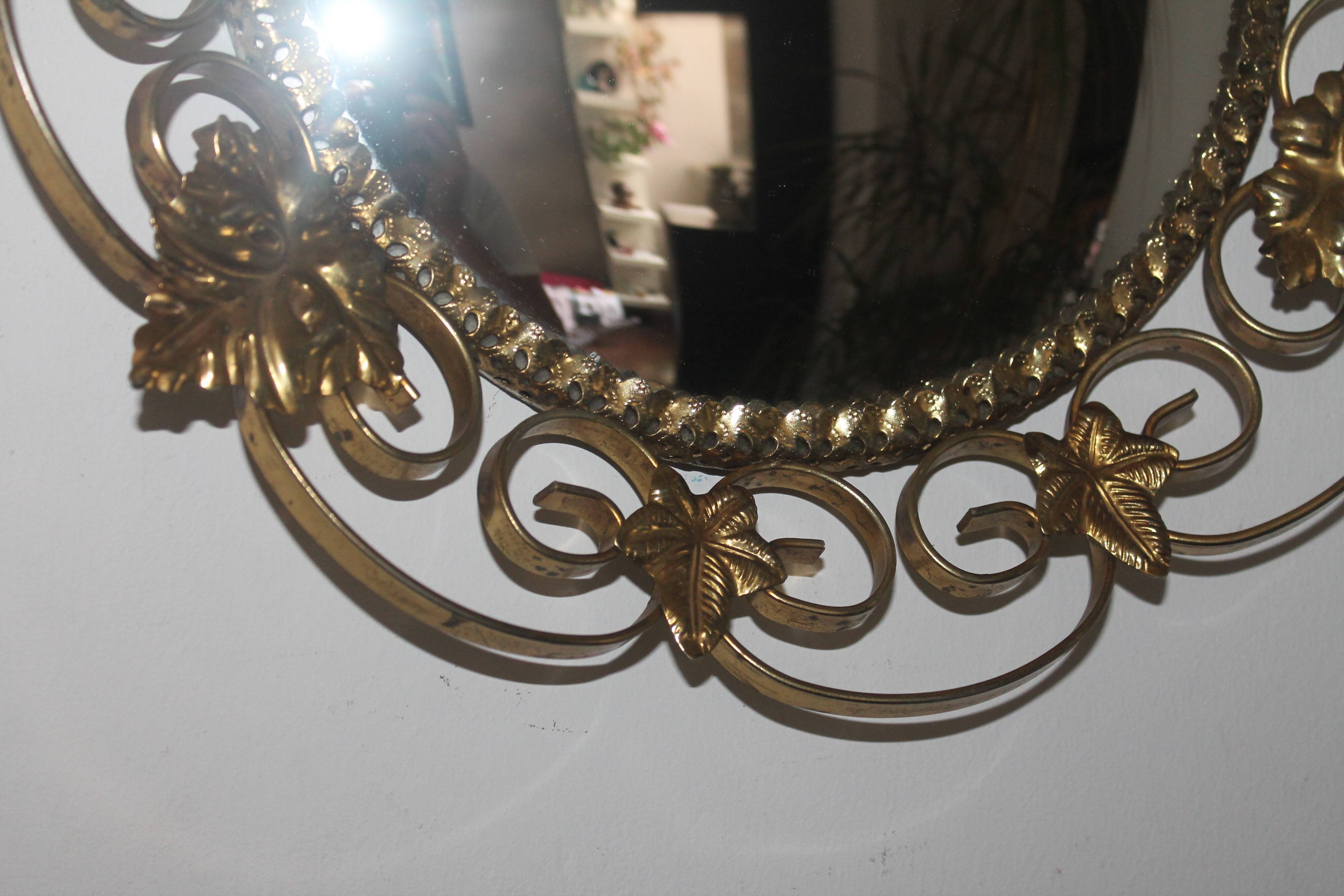 Mirror sun witch eye 37cm from the 70s