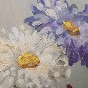 Antique floral painting from France, mid-20th century