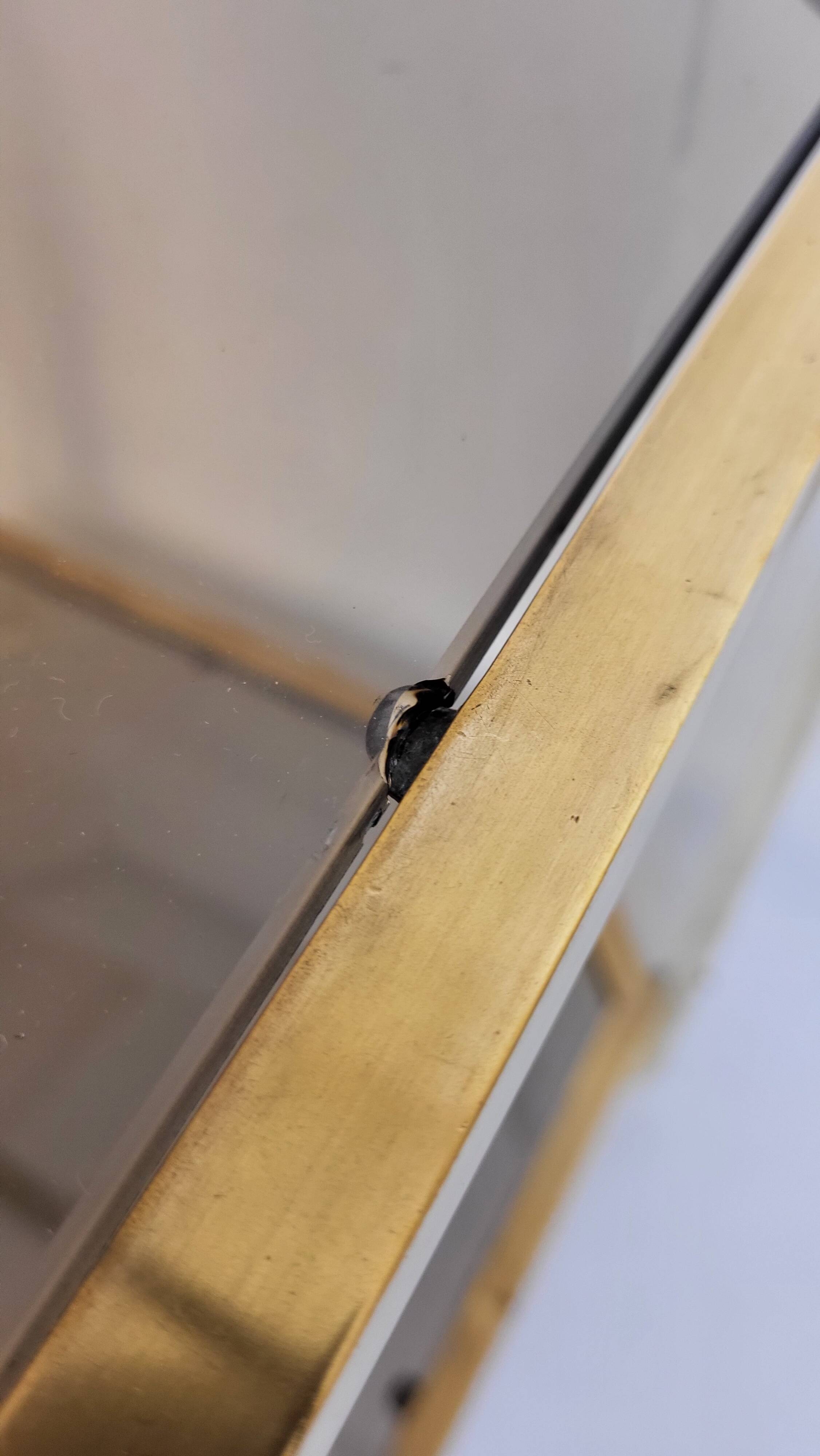 Coffee table 70s plexiglas / smoked glass