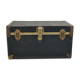 Old black trunk and brass
