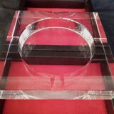 Art Deco crystal ashtray, in its presentation box, mint condition