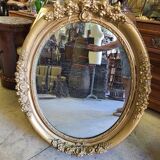 Miroir medaillon dore ovale n° 54