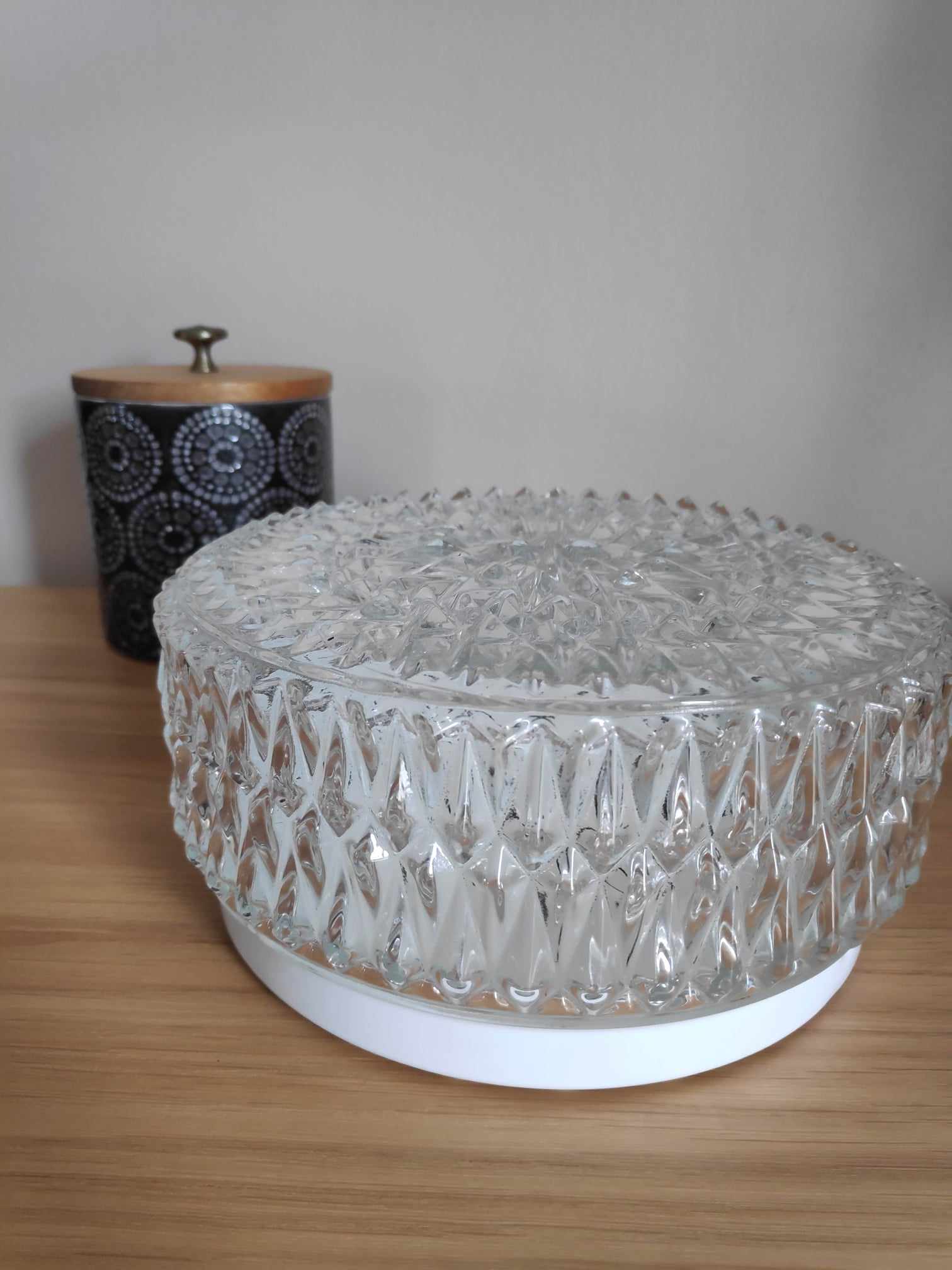 Plafonnier en verre d'époque