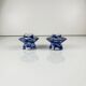 Set of 2 blue and white porcelain candlesticks, 20th century.