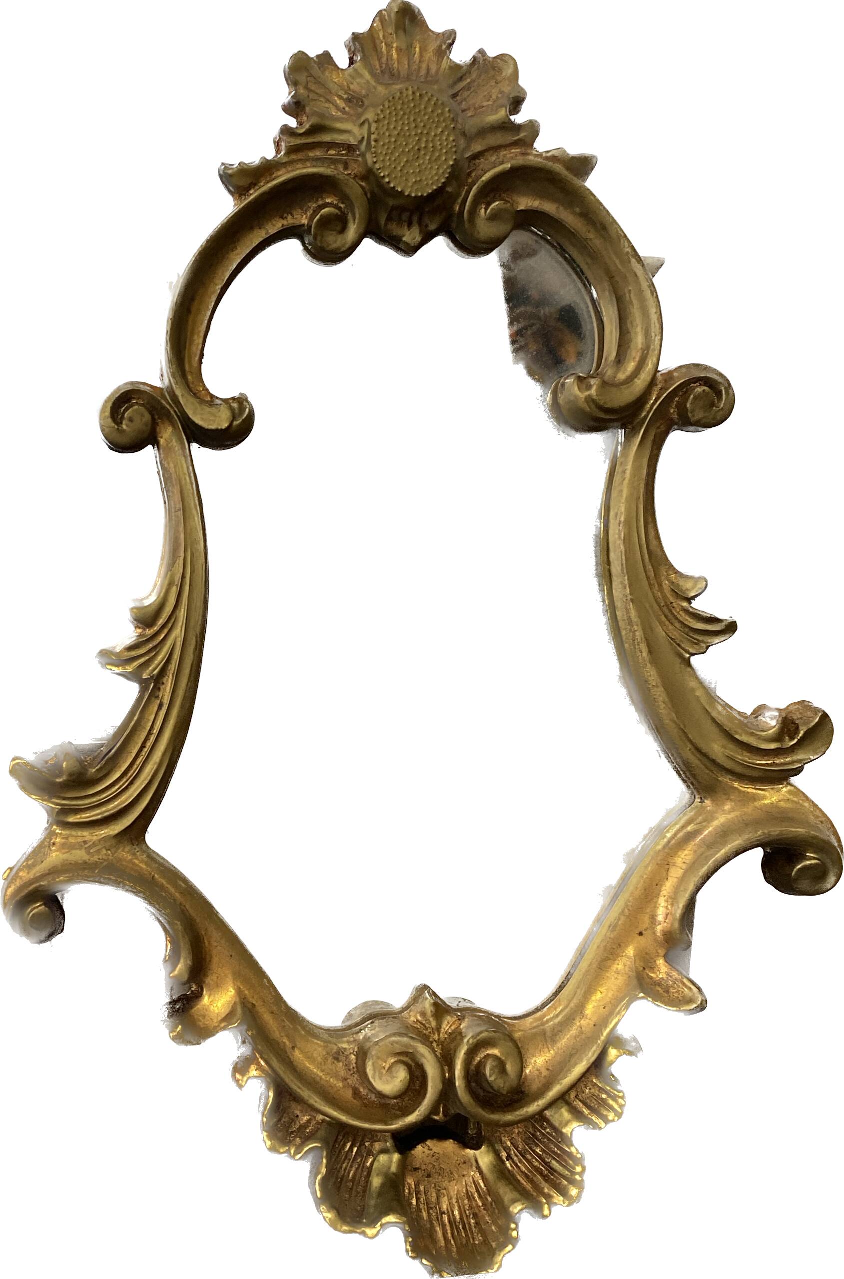 Gold baroque mirror 41 x 28 cm
