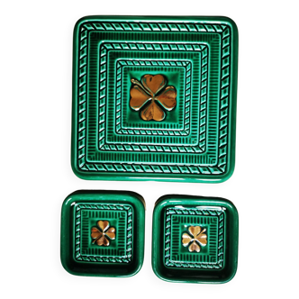 Ceramic trivet and glass set