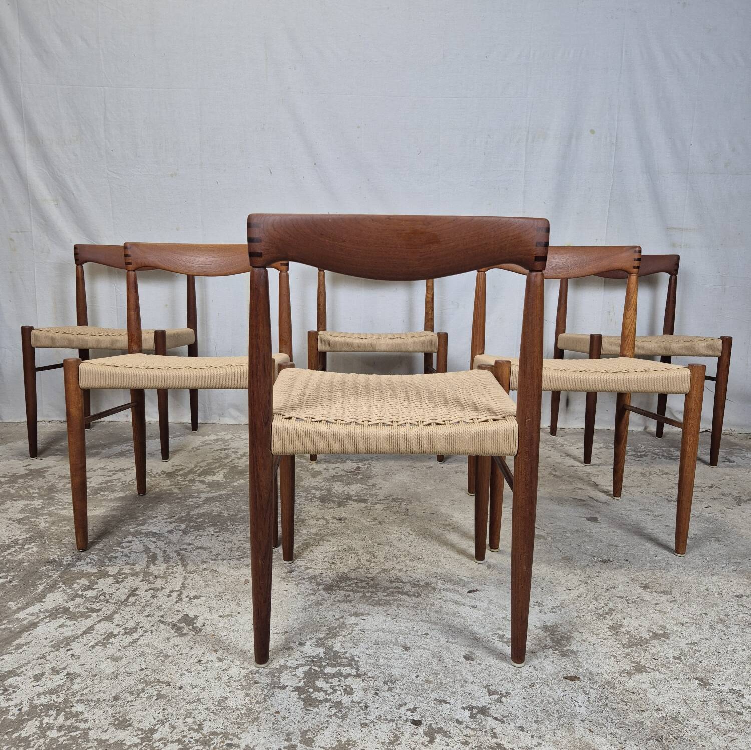 Price for 2 chairs! H.W. Klein, Bramin vintage Danish new papercord