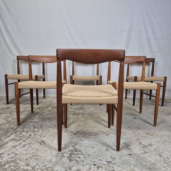 Prix pour 2 chaises ! H.W. Klein, Bramin vintage danois en papercord neuf.