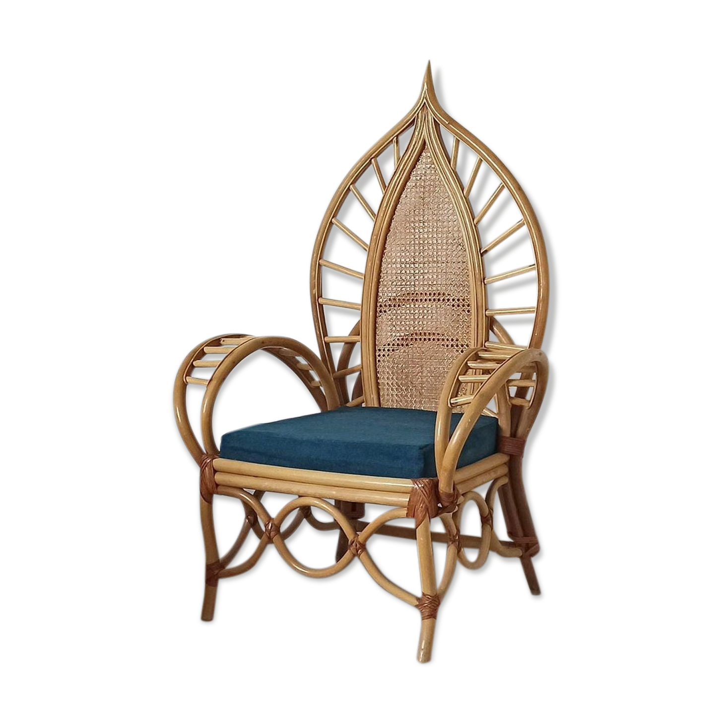 Rattan armchair and canning