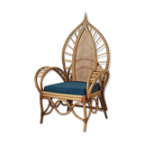 Rattan armchair and canning