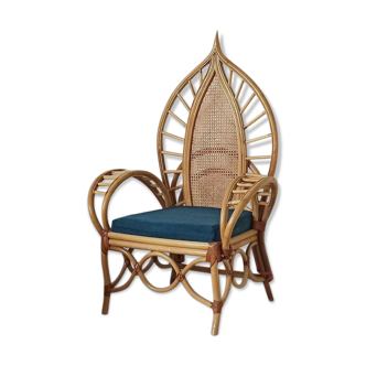 Rattan armchair and canning