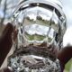 6 faceted glass cups