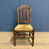 Dutch chair in oak with a straw seat