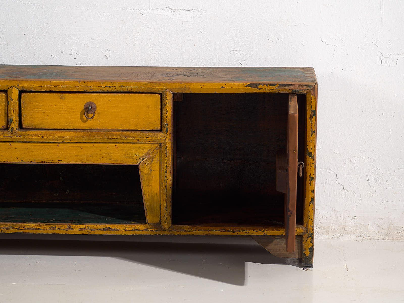 Antique yellow TV cabinet (c.1900)