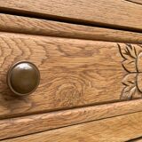 Art deco raw oak chest of drawers 1930
