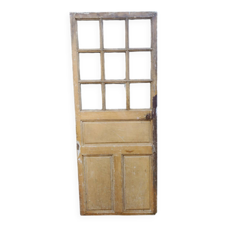 Porte d'intérieur vitrée ancienne
