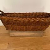 Vintage baguette wicker basket