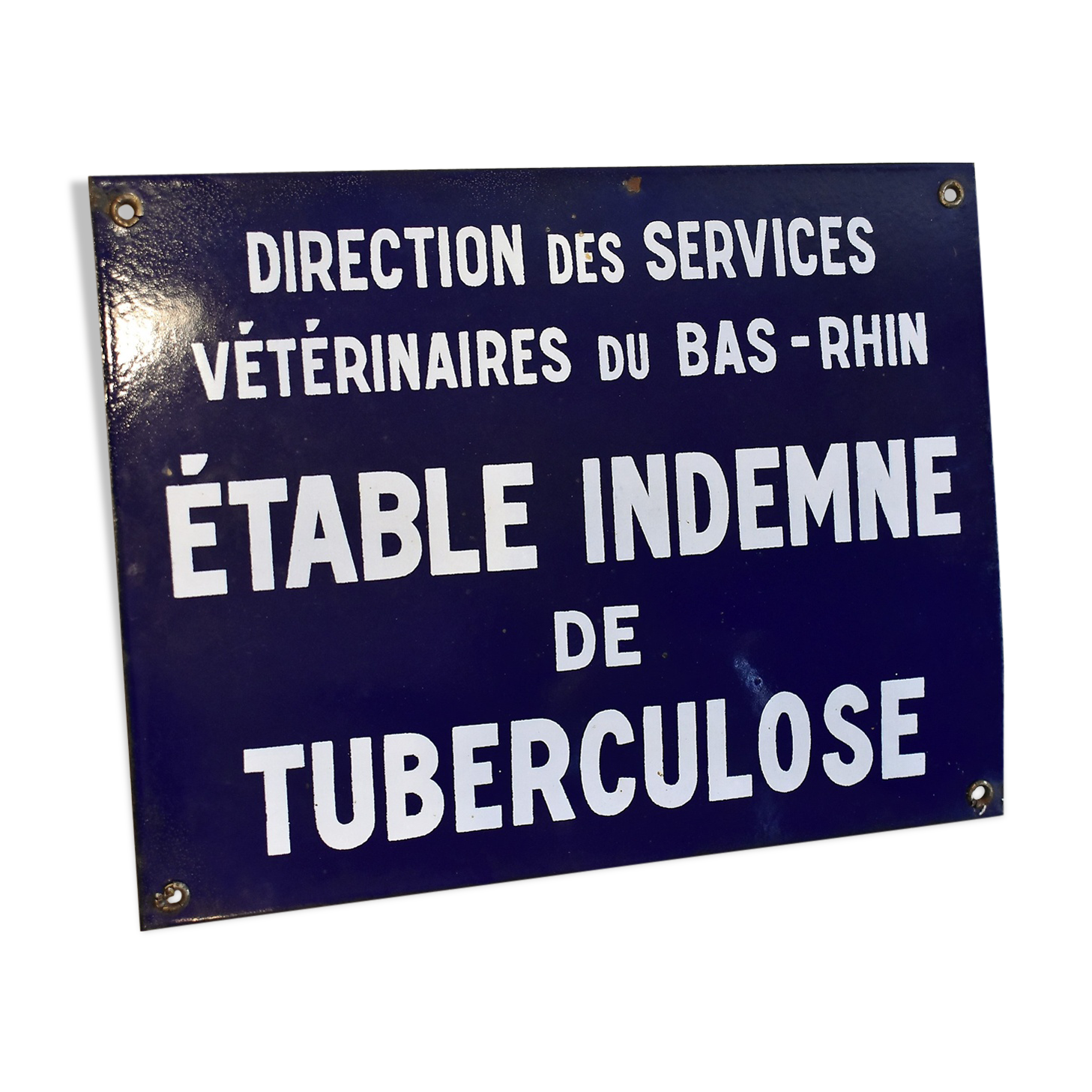 Enamelled plate "veterinary directorate of the lower rhine"