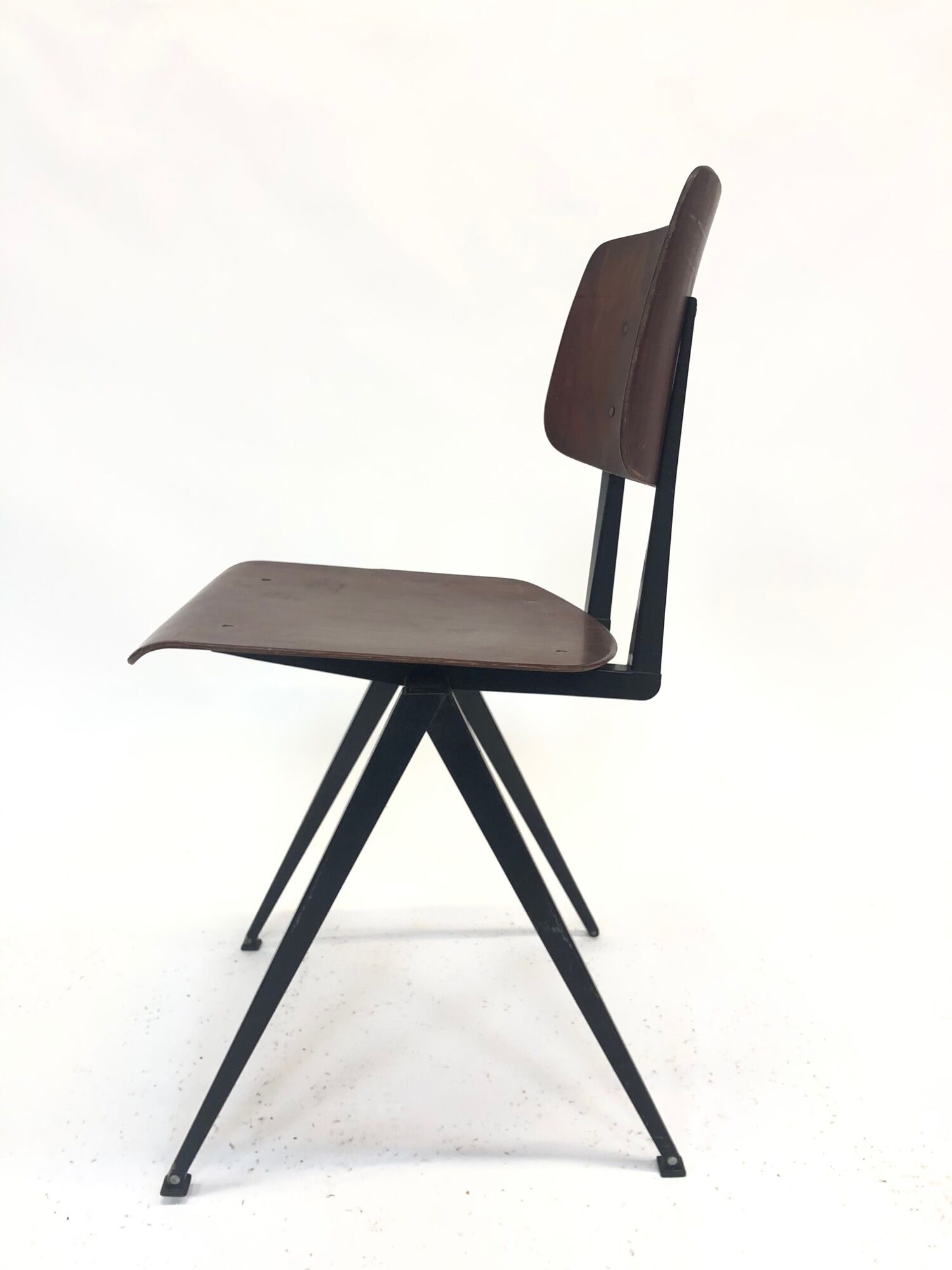 Lot of 4 vintage school chairs Galvanitas S16 Netherlands