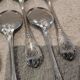 10 silver-plated ice cream scoops, Christofle Marly silversmith, engraved HBC