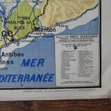Old school map "Alpestre Region" No.4 Hatier