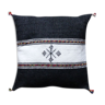 Coussin berbère marocain noir et blanc