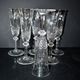 Saint-Louis set of 6 Tommy cut crystal champagne flutes signed H18.5