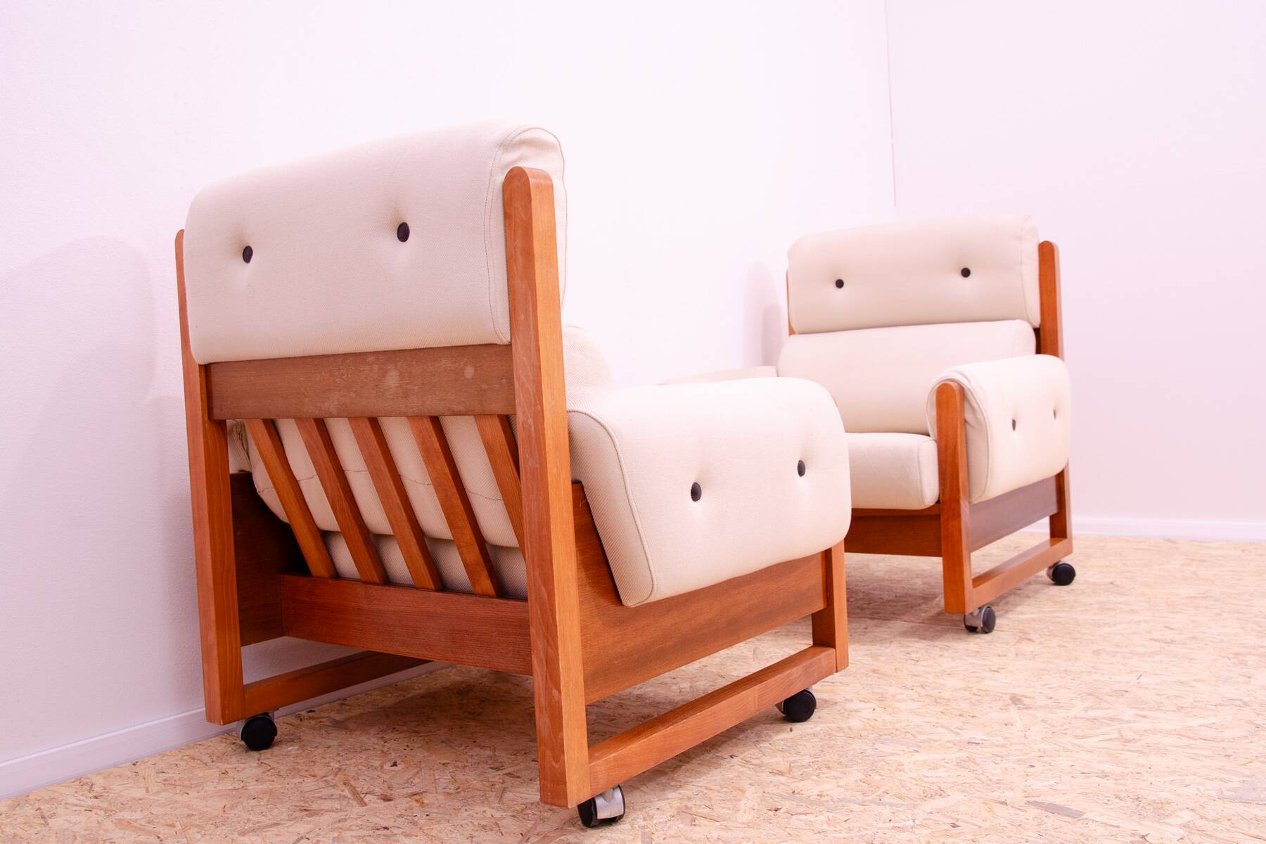 Fauteuils vintage de style scandinave, 1970'