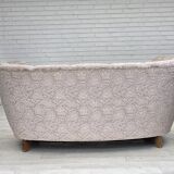 Canapé "Banane" danois 2 places des années 1970, velours d'origine.