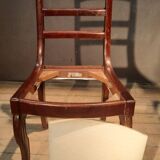 Série de 4 chaises à barettes en acajou