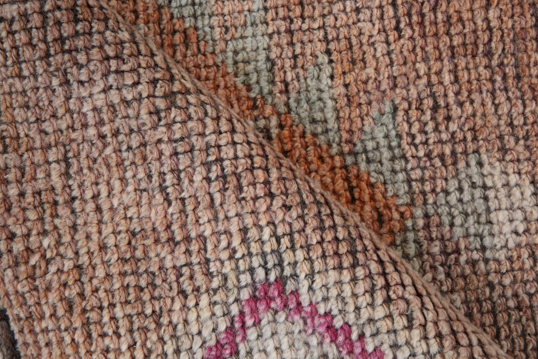 Red and orange vintage runner rug, 370x82cm