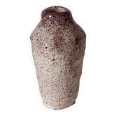 Vase en céramique blanc tacheté marron
