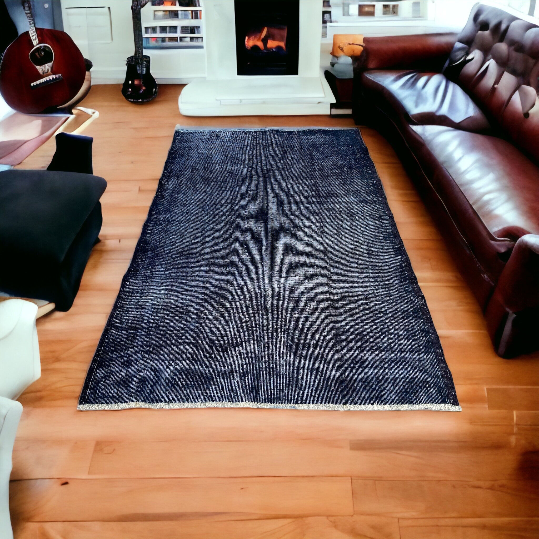 Tapis turc vintage vieilli 212 x 118 cm