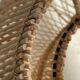 Small rattan lampshade in the shape of a braided hat