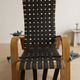 Pair of mid-century woven wood armchairs, 1950s, Czechoslovakia, 68 × 90 × 100 cm