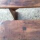 Pair of farm benches in rustic oak