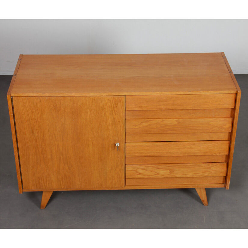 Vintage oak storage by Jiri Jiroutek, model U-458, 1960
