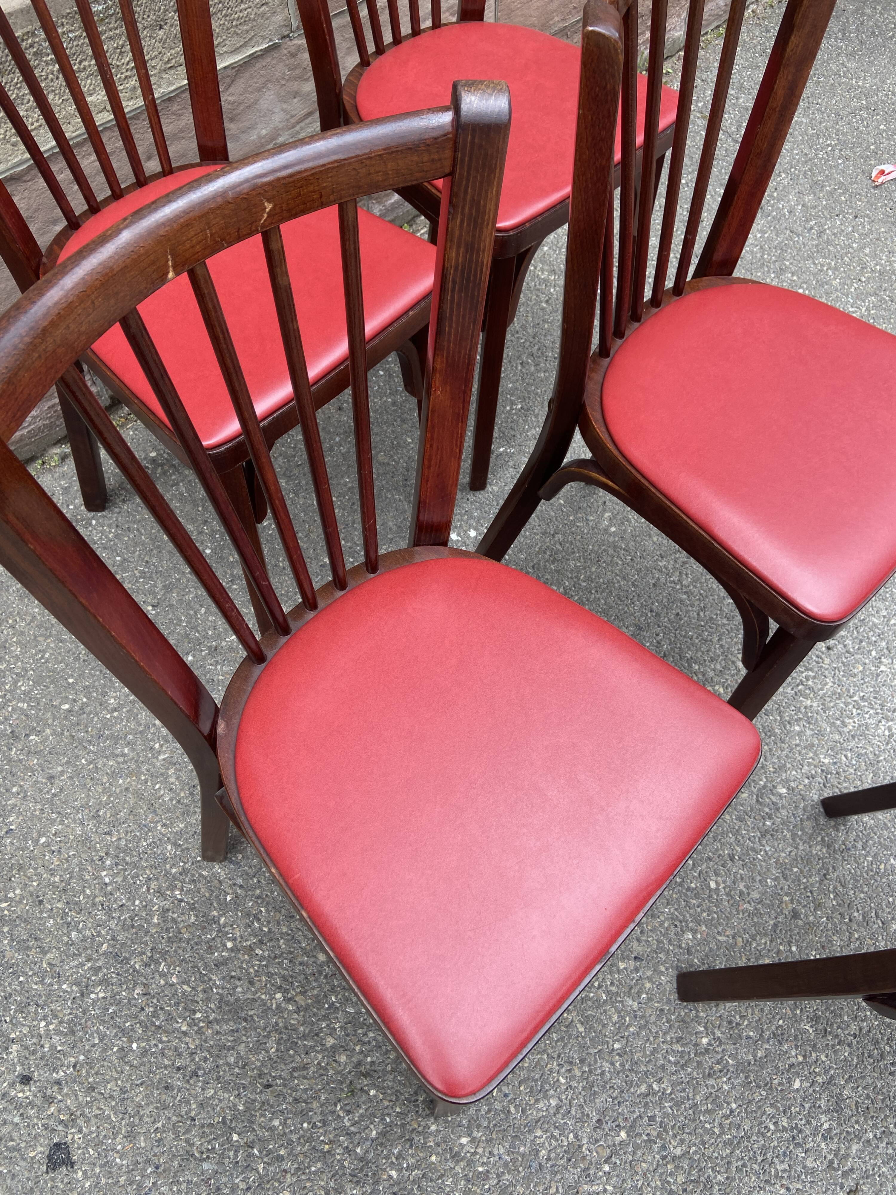 6 Baumann bistro chairs Nr 12 fanett 1960