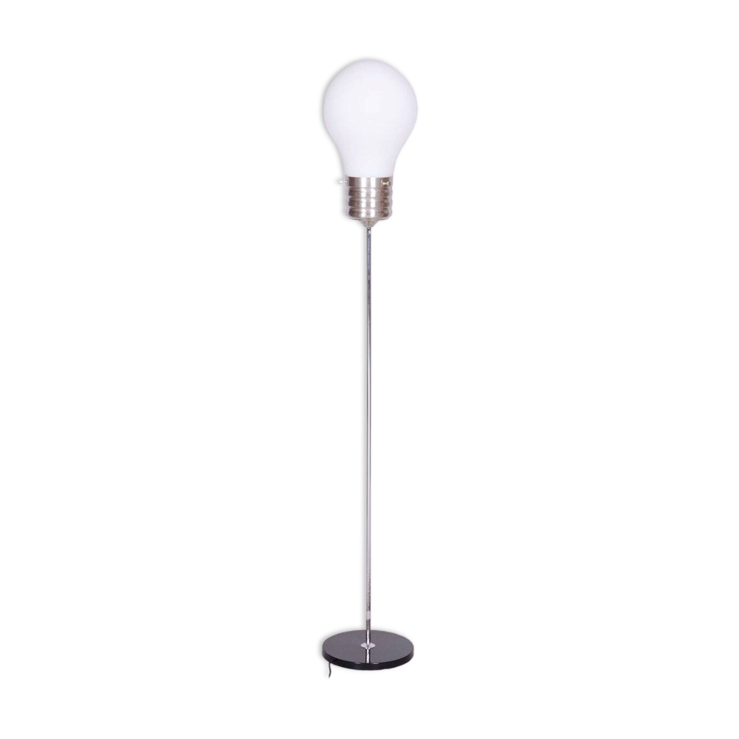 Mid-Century Modern Floor Lamp in Beech and Chrome, 1970s
