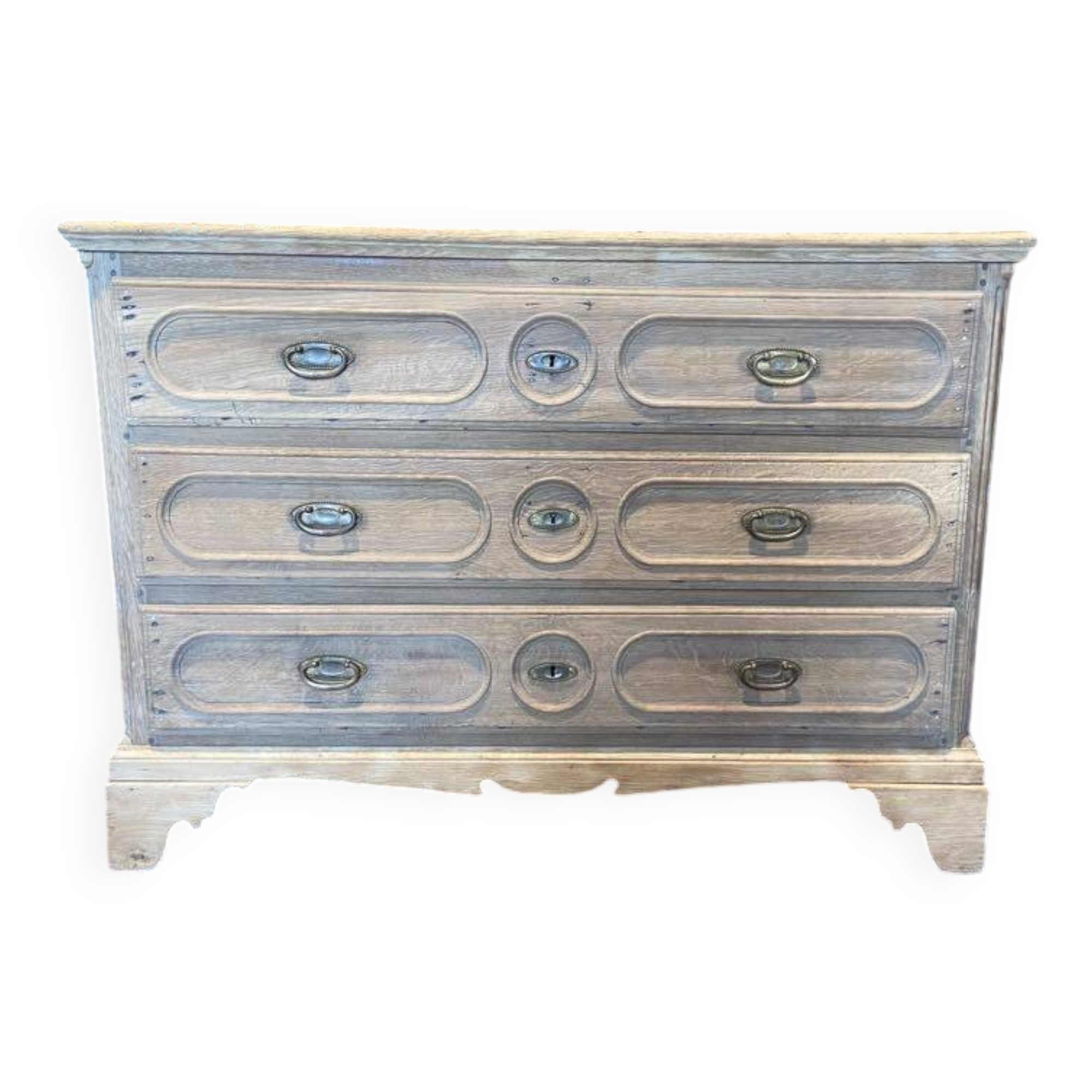 Raw wood chest of drawers