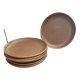 6 flat plates in stoneware
