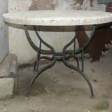 Outdoor round table, garden year 1950