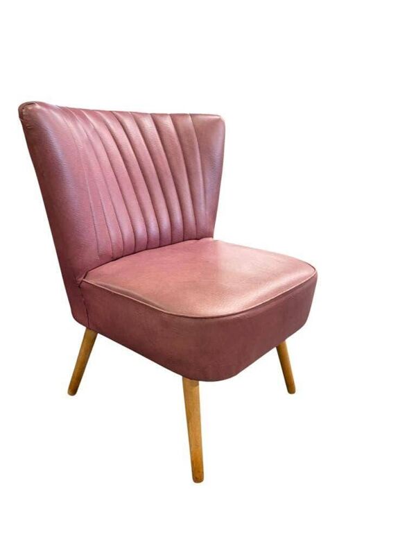 Fauteuil cocktail vintage violet lilas / fauteuil une place
