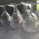 6 water glasses – guilloche blown crystal